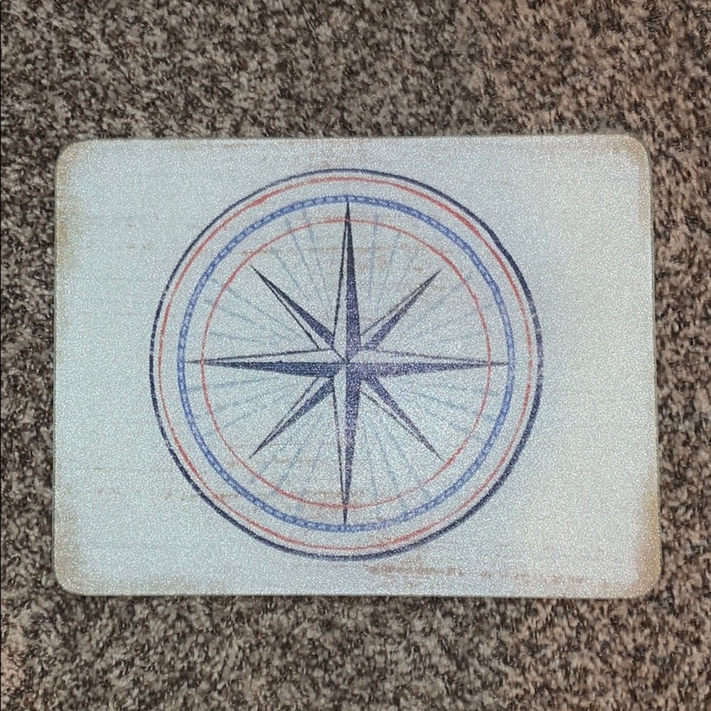 Nautical Compass Glass Cutting Board